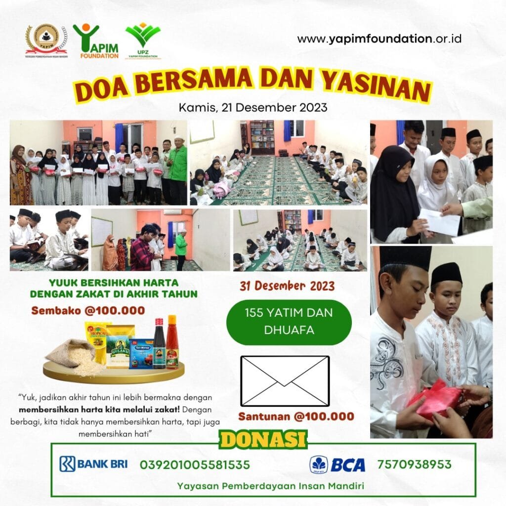 Kumpul dan Doa Bersama Adik-adik Yatim